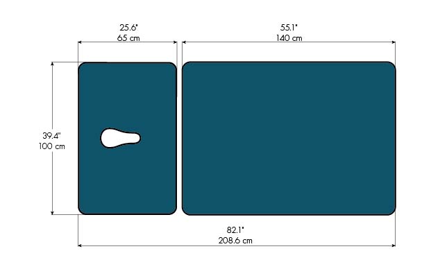2-Section Hi-Lo Bo-Bath Table Specs 2-Section Hi-Lo Bo-Bath Table Specs