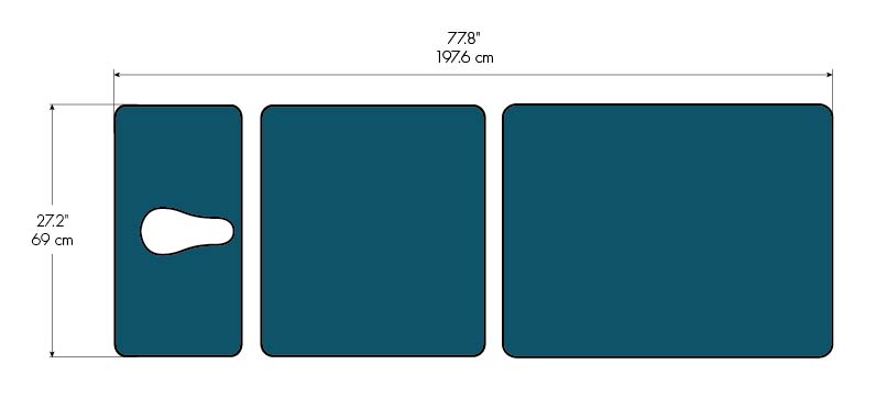 3-Section Hi-Lo Table Specs 3-Section Hi-Lo Table Specs